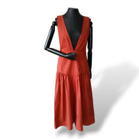 Vestido Paula Raia com Colete Vermelho - 38 Vestido Paula Raia com Colete Vermelho - 38