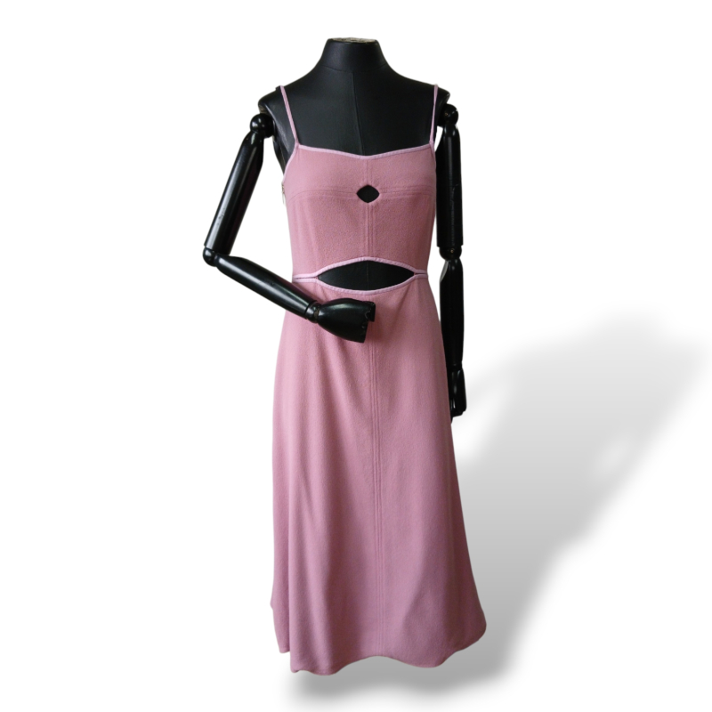 Vestido Paula Raia Rosa com Recorte - 38