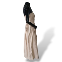 Vestido Paula Raia Tecido Bege - 36 Vestido Paula Raia Tecido Bege - 36
