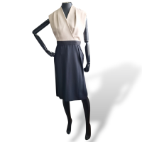 Vestido Lanvin Preto e Fendi em Crepe - 36