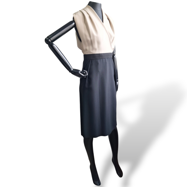Vestido Lanvin Preto e Fendi em Crepe - 36