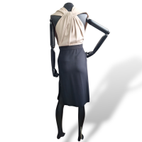 Vestido Lanvin Preto e Fendi em Crepe - 36