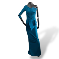 Vestido Chiara Bonny Azul Petróleo - 40