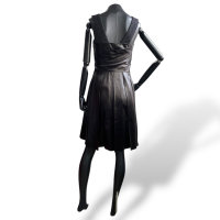 Vestido Prada Preto Cetim com Alça em Tricot - 40