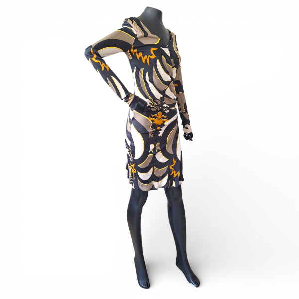 Vestido Emilio Pucci Preto, Fendi e Branco-36