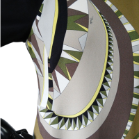 Vestido Emilio Pucci Preto com Tons de Verde-40