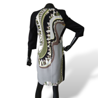 Vestido Emilio Pucci Preto com Tons de Verde-40