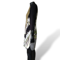 Vestido Emilio Pucci Preto com Tons de Verde-40