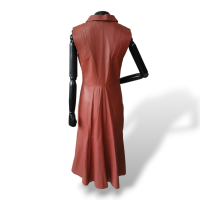 Vestido Renatta Gomes Couro Vinho - M Vestido Renatta Gomes Couro Vinho - M