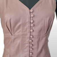Vestido Renatta Gomes Couro Marrom-P