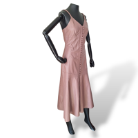 Vestido Renatta Gomes Couro Marrom-P