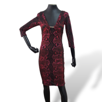 Vestido Roberto Cavalli vinho-36