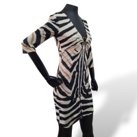 Vestido Roberto Cavalli preto e branco-38