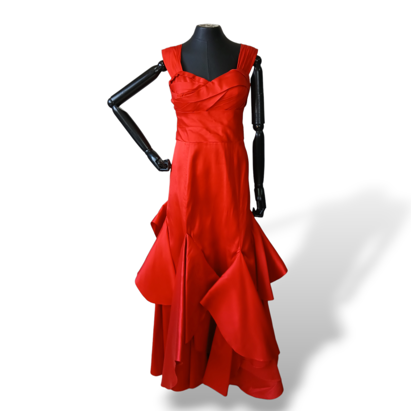Vestido Sandro Barros em Tafetá Vermelho-42