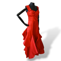 Vestido Sandro Barros em Tafetá Vermelho-42