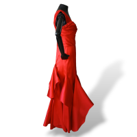 Vestido Sandro Barros em Tafetá Vermelho-42