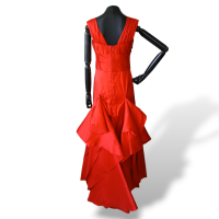 Vestido Sandro Barros em Tafetá Vermelho-42