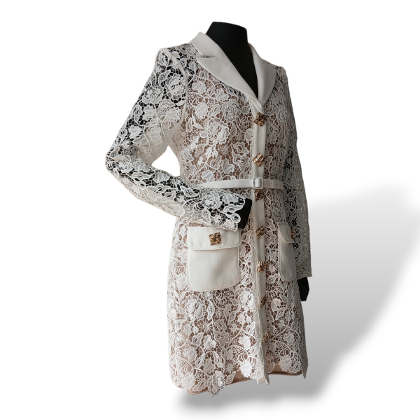 Vestido Self Portrait Renda Off White - 38