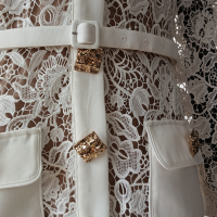 Vestido Self Portrait Renda Off White - 38