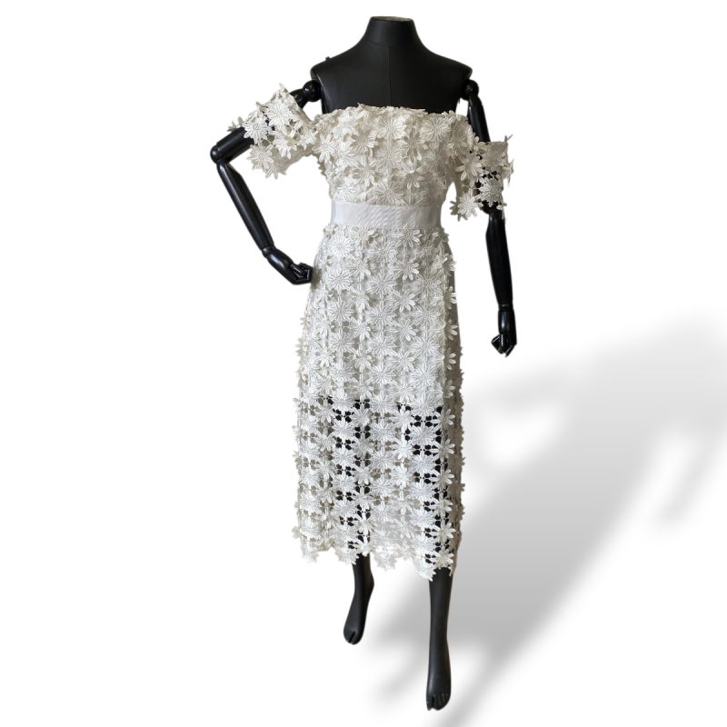 Vestido Self-Portrait Guipir Flores Brancas-40