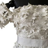 Vestido Self-Portrait Guipir Flores Brancas-40