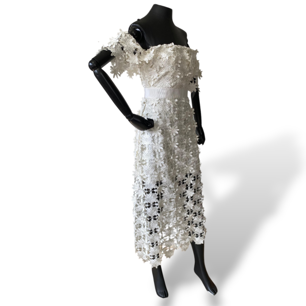 Vestido Self-Portrait Guipir Flores Brancas-40