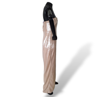 Vestido Self Portrait Lantejoula Bege-40