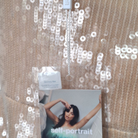 Vestido Self Portrait Lantejoula Bege-40