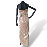 Vestido Self Portrait Lantejoula Bege-40