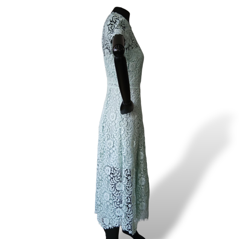 Vestido Self Portrait Rendado Azul Claro-40