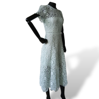 Vestido Self Portrait Rendado Azul Claro-40