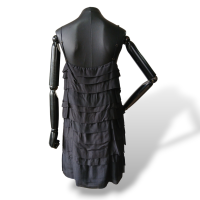 Vestido Stella McCartney Seda Preto Babado-36