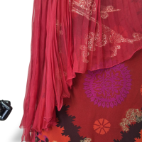 Vestido Emanuel Ungaro Estampado Vinho com Lurex - 38