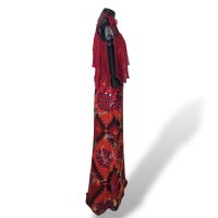 Vestido Emanuel Ungaro Estampado Vinho com Lurex - 38