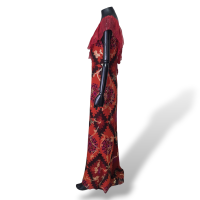 Vestido Emanuel Ungaro Estampado Vinho com Lurex - 38