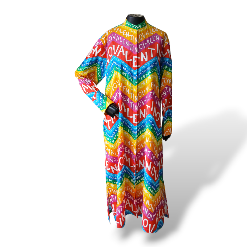 Vestido Valentino Chevron 24 Colorido - 36 