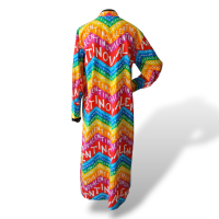 Vestido Valentino Chevron 24 Colorido - 36 