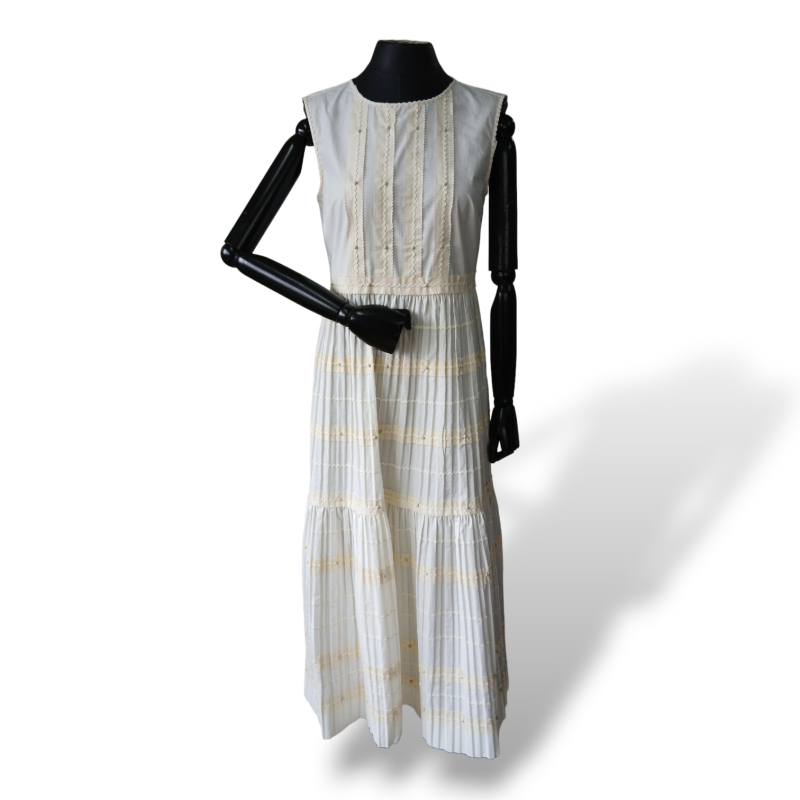 Vestido Red Valentino Off White Galonê - 38 