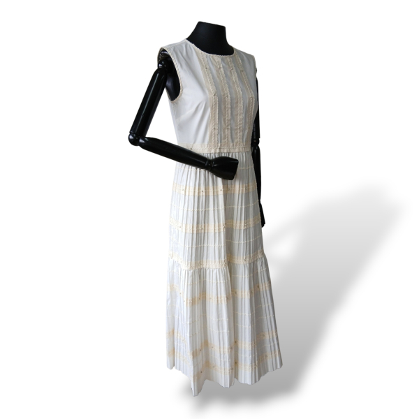 Vestido Red Valentino Off White Galonê - 38 