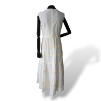 Vestido Red Valentino Off White Galonê - 38 Vestido Red Valentino Off White Galonê - 38
