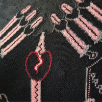 Vestido Valentino Preto com Fundo Rosa - P Vestido Valentino Preto com Fundo Rosa - P