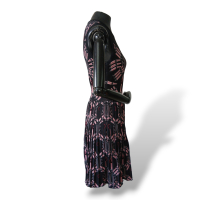 Vestido Valentino Preto com Fundo Rosa - P Vestido Valentino Preto com Fundo Rosa - P