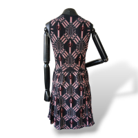Vestido Valentino Preto com Fundo Rosa - P Vestido Valentino Preto com Fundo Rosa - P