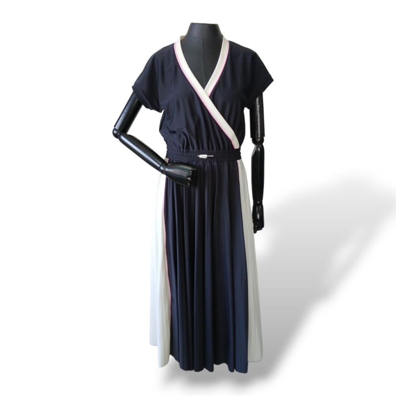 Vestido Valentino Tecido Bicolor - M 