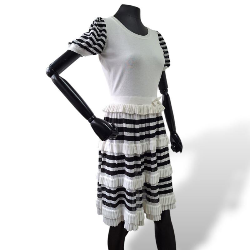 Vestido Valentino Branco e Preto-M Vestido Valentino Branco e Preto-M