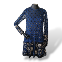 Vestido Red Valentino Tule Marinho Bordado - 38 