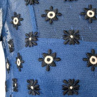 Vestido Red Valentino Tule Marinho Bordado - 38 