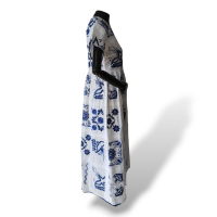 Vestido Red Valentino Branco com Bordado Azul - 40 Vestido Red Valentino Branco com Bordado Azul - 40