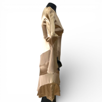 Vestido Valentino de Seda Dourado-38