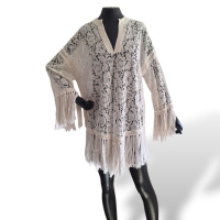 Vestido Valentino Off White com Franjas -38